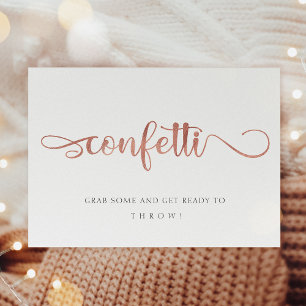 Confetti ro guld elegant bröllop poster