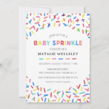 Confetti Sprinkles Baby Sprinkle-inbjudan