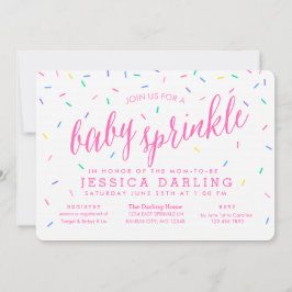 Confetti Sprinkles Baby Sprinkle-inbjudningar rosa Inbjudningar