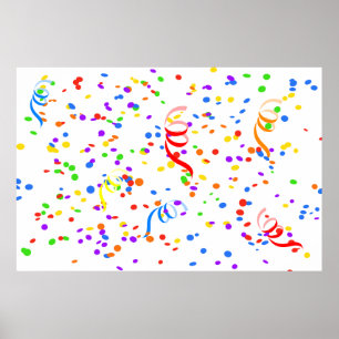 Confetti strömming party carnival poster