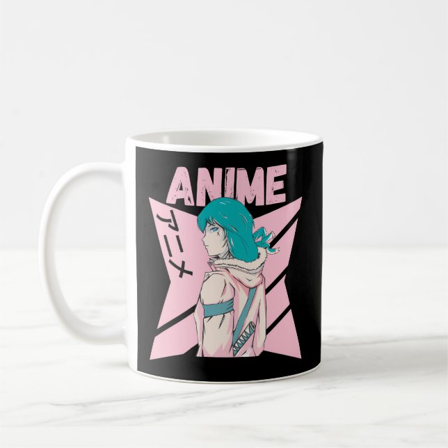 Confident Anime - Kanji Anime Kaffemugg (Vänster)