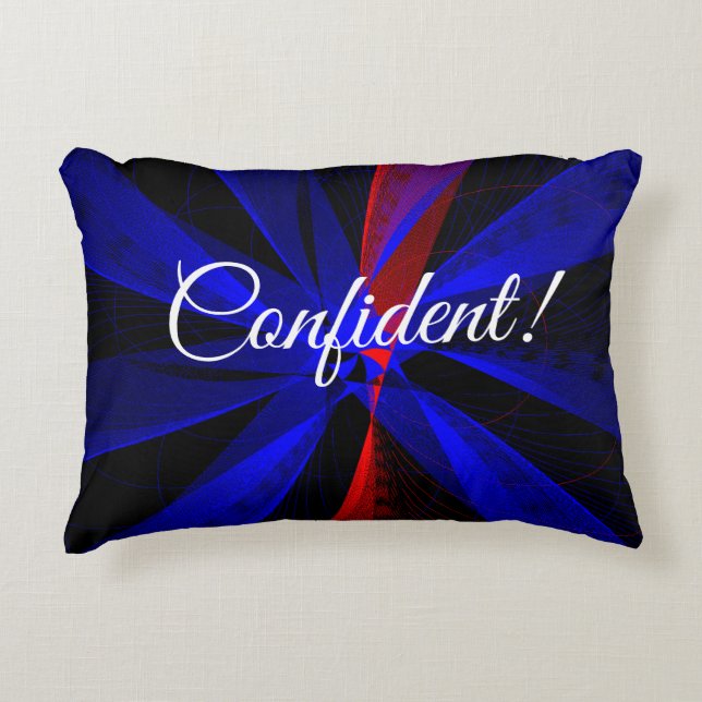 Confident Geometric Color Abstract Accent Pillow Prydnadskudde (Framsidan)