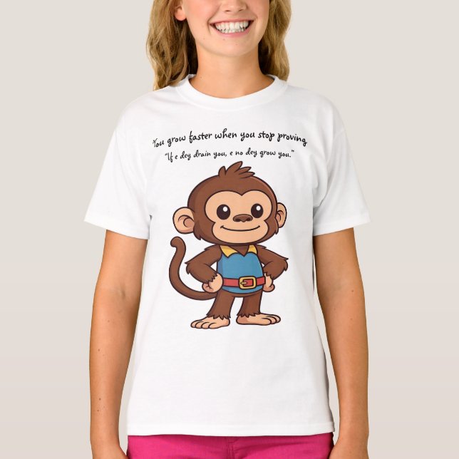 Confident Monkey – Self Belief & Inner  T-Shirt (Framsida)