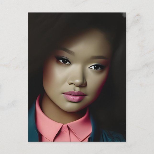 Confident Young Woman Vykort (Framsida)