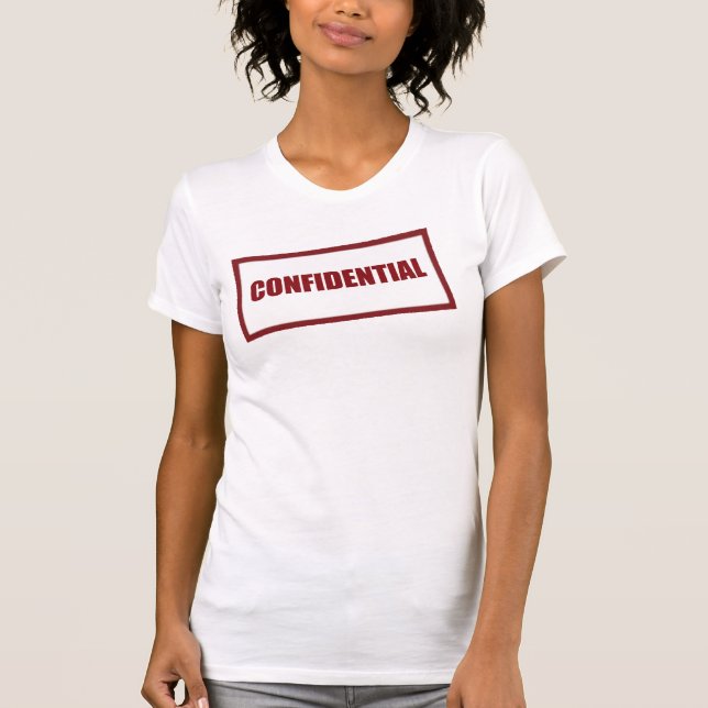 Confidential Rubber Frimärke Shirt Tröja (Framsida)