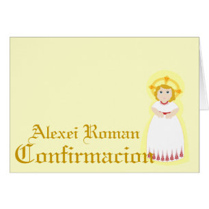 "Confirmacion" - skräddarsy Hälsningskort