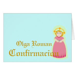 "Confirmacion" - Spanjor-Skräddarsy Hälsningskort