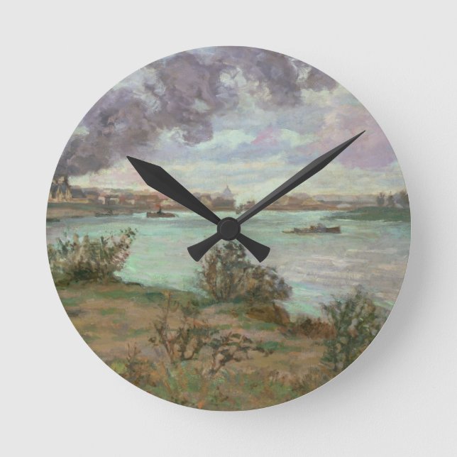 Confluencen av Seinen och Marnen på Ivry Rund Klocka (Framsida)