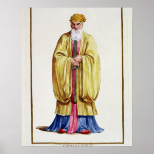 Confucius (551-479 BC), från Receuil des Estampes Poster