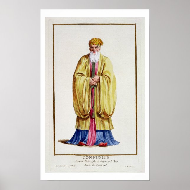 Confucius (551-479 BC), från Receuil des Estampes Poster (Framsidan)