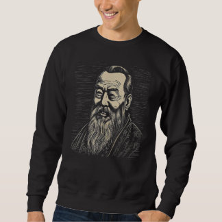 Confucius Chinese Philosopher Lång Ärmad Tröja