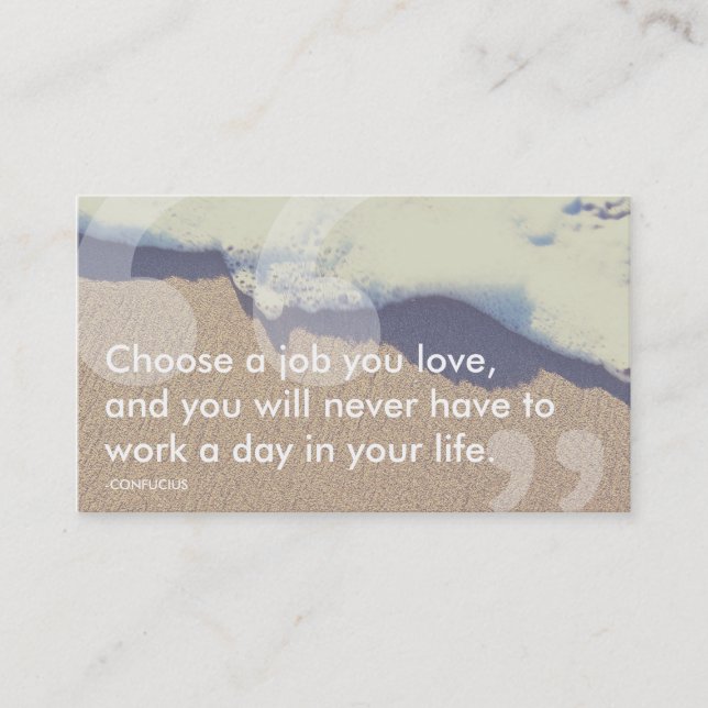 confucius framgångcitationstecken visitkort (Framsida)