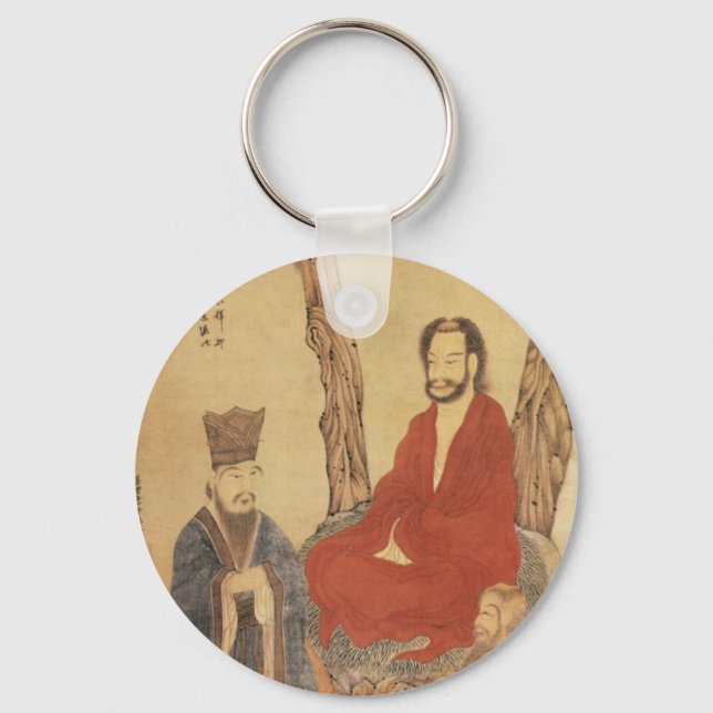 Confucius, Lao-tzu och Buddhist Arhat Nyckelring (Framsida)