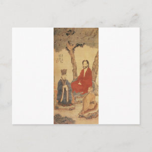Confucius, Lao-tzu och Buddhist Arhat Vykort