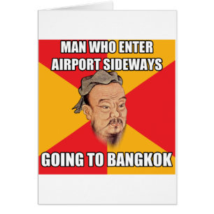 Confucius något att säga som går till Bangkok Hälsningskort