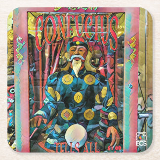 Confucius papperskustfartyg underlägg papper kvadrat