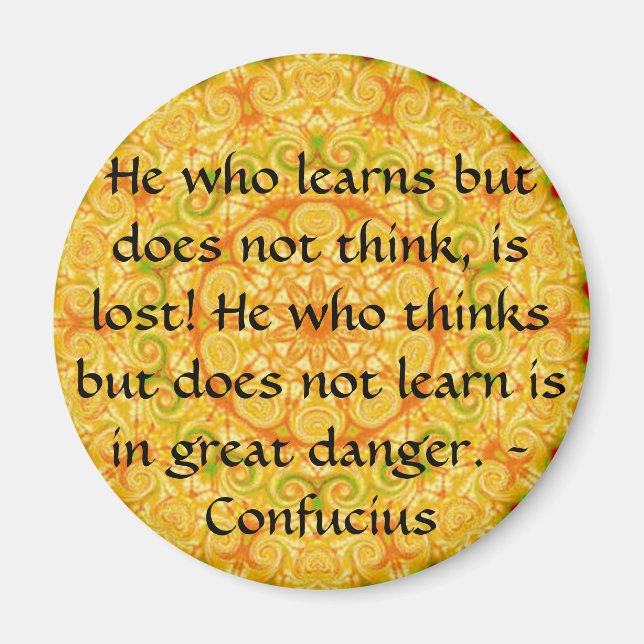 Confucius Quote - välmående visdom Magnet (Framsidan)