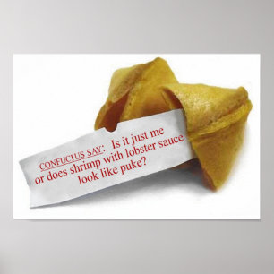 Confucius Säg Fortune Cookie poster