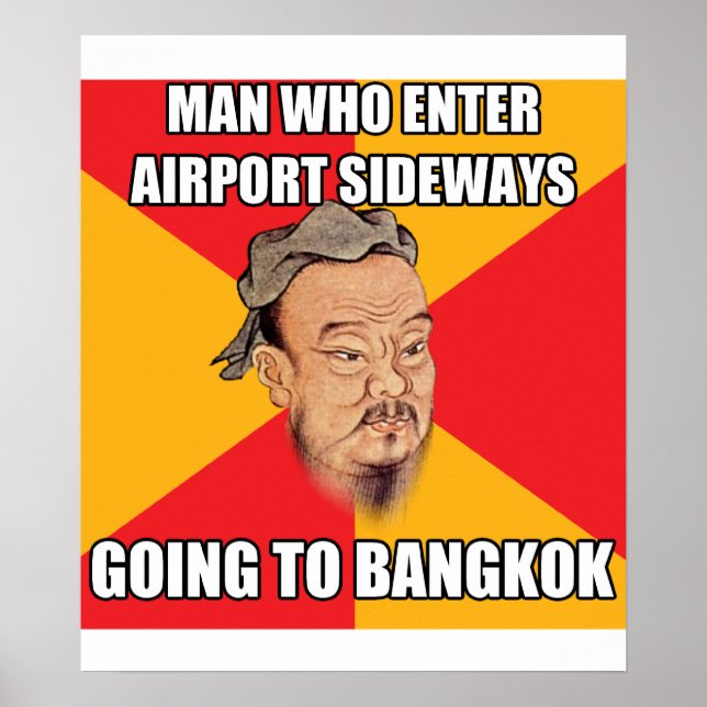 Confucius säger att man går till Bangkok Poster (Framsidan)