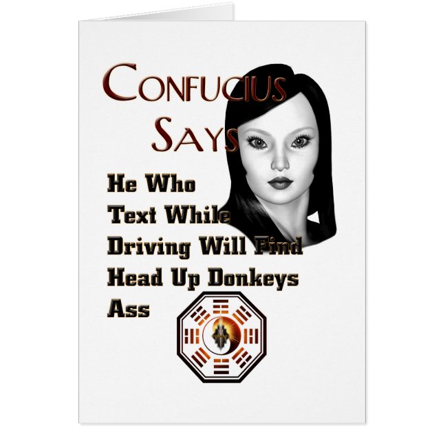 Confucius Says Hälsningskort (Framsidan)