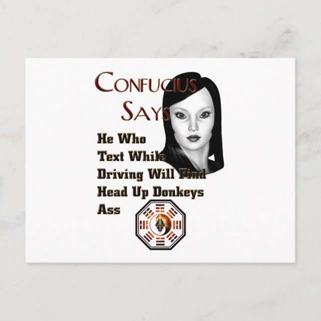 Confucius Says Vykort (Framsida)