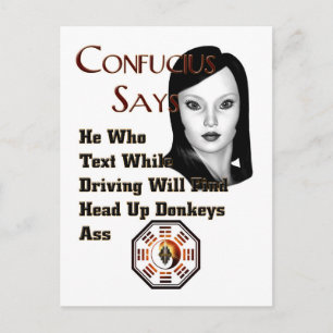 Confucius Says Vykort