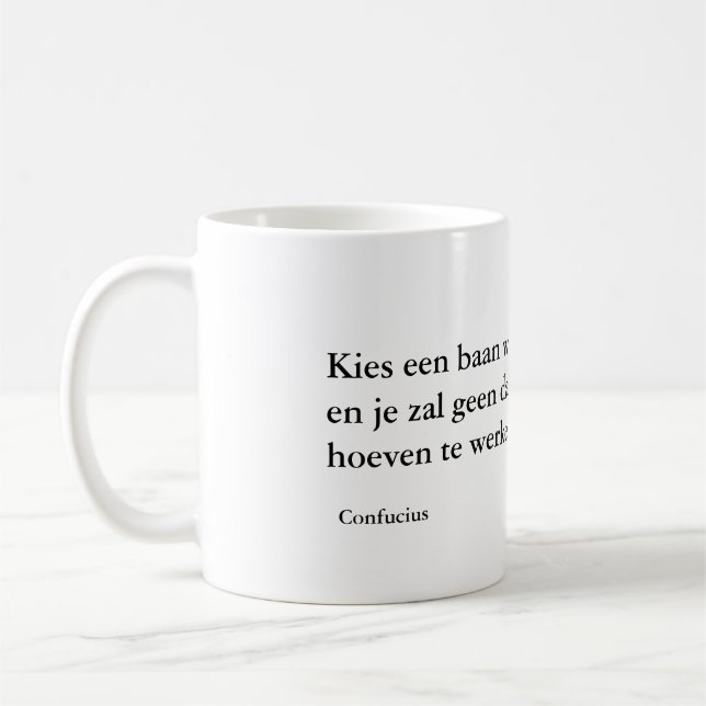 Confucius' wijsheid mok kaffemugg (Vänster)
