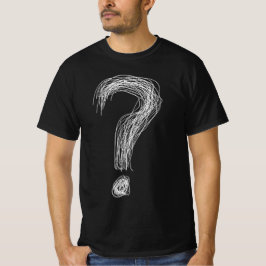 Confused Scribble Question Mark Chaos Overthinking T Shirt