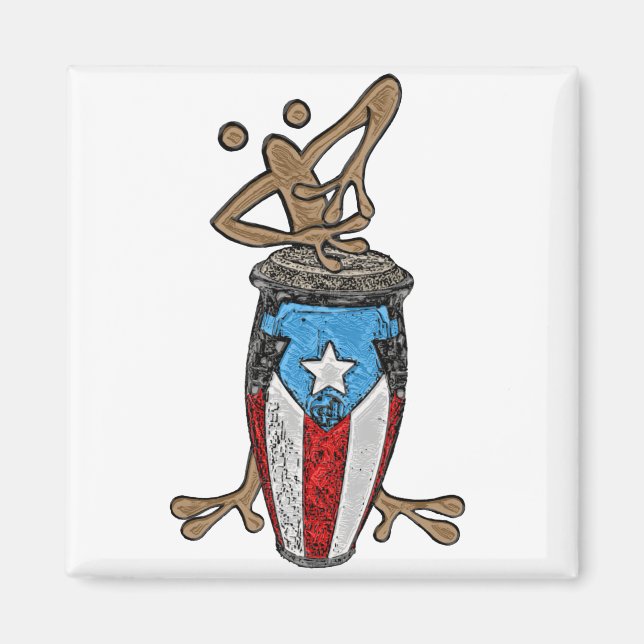 Conga Coqui Taino Magnet (Framsidan)