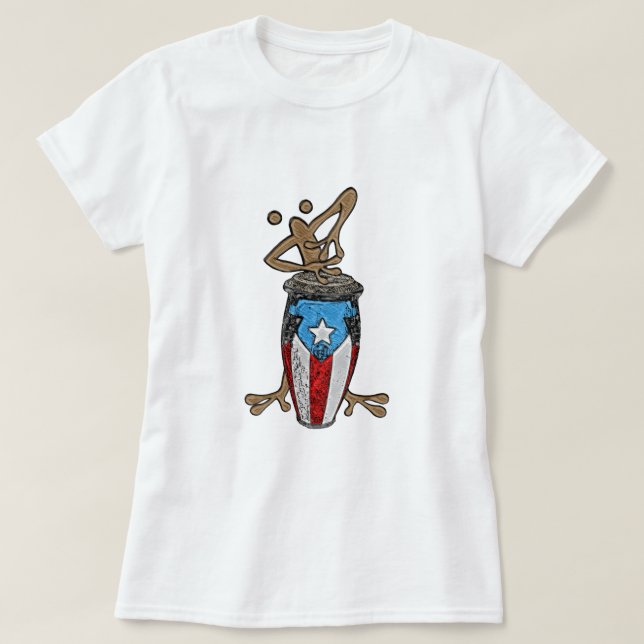 Conga Coqui Taino T Shirt (Design framsida)