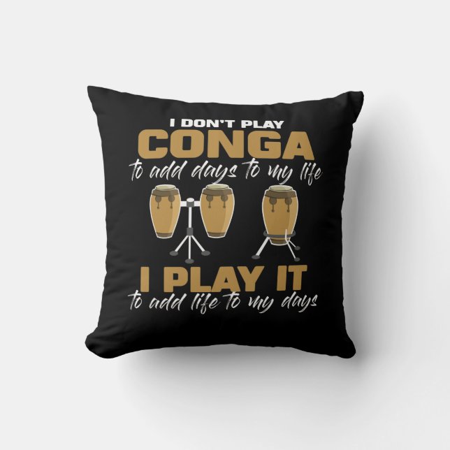 Conga drum Cuba Music tumbadora Drummer Kudde (Framsida)