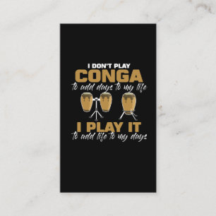 Conga drum Cuba Music tumbadora Drummer Visitkort
