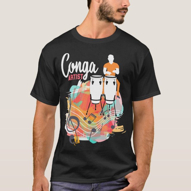 Conga drum t-shirt Cuba Music tumbadora Drummer gi (Framsida)
