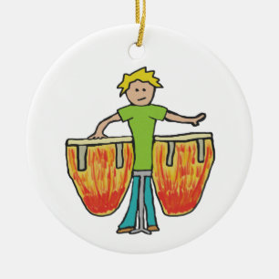 Conga Drums Julgransprydnad Keramik