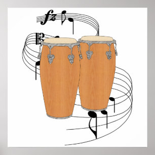 Conga Drums Poster