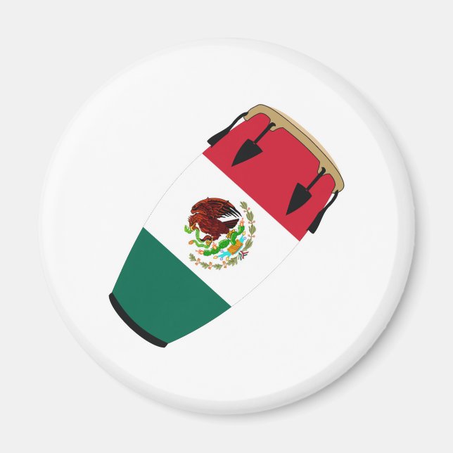 Conga Flagga Mexiko Magnet (Framsidan)