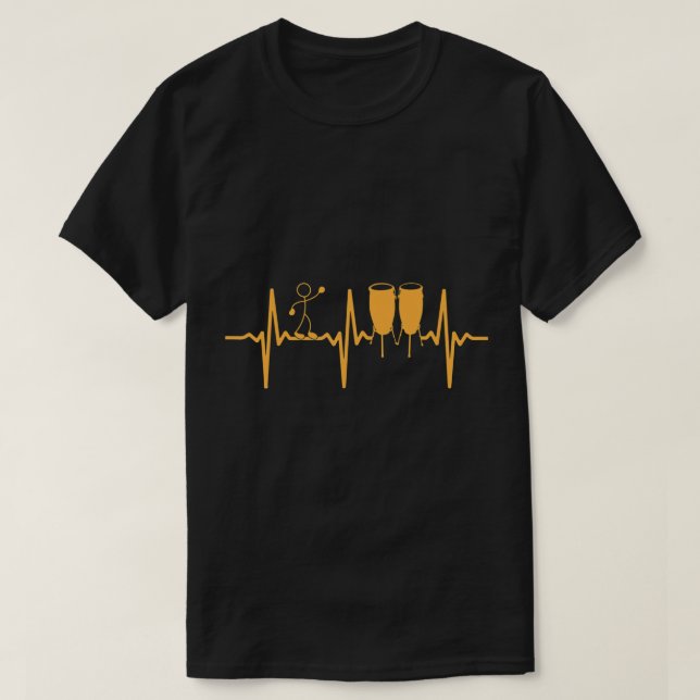 Conga Heartslag Conga Instrument Conga Player T-Sh T Shirt (Design framsida)