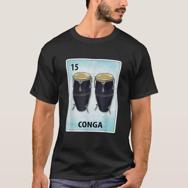 Conga Mexican Cards T Shirt (Framsida)