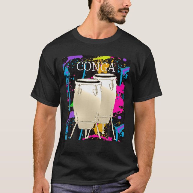 Conga Player Conga Drum Instrument Musician T Shir T Shirt (Framsida)