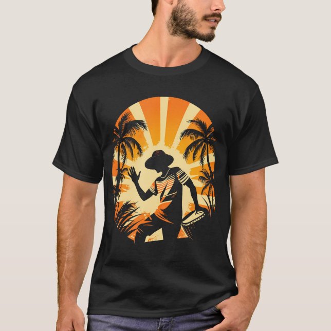 Conga Player Conguero Tumbadora Congas Drum T Shirt (Framsida)