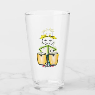 Conga-spelande stickman glaskopp