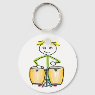 Conga spelande stickman nyckelring