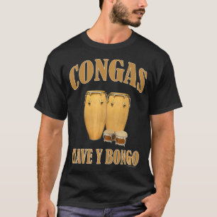 Conga-trummor och bongo-trummor för slagkraft Prem T Shirt