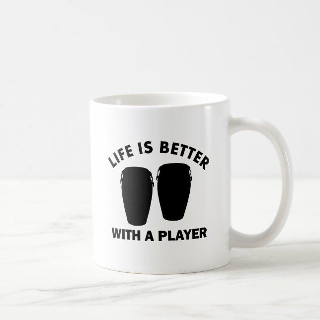 Congaen trummar designer kaffemugg (Höger)