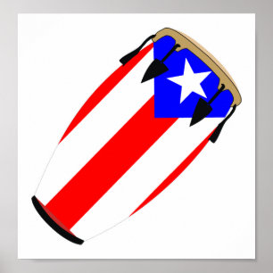 Congaflagga Puerto Rico Poster