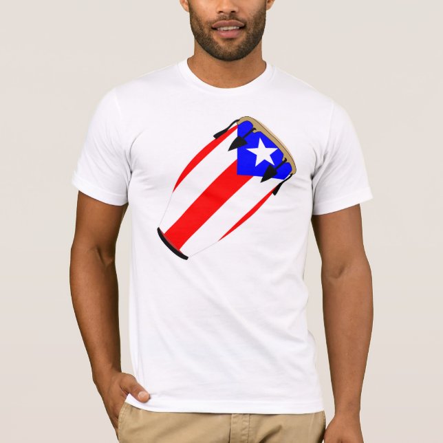 Congaflagga Puerto Rico T-shirt (Framsida)