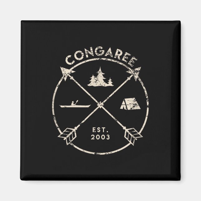 Congaree National Park Camping South Carolina Pres Magnet (Framsidan)