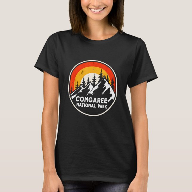 Congaree National Park Mountain Camping South Caro T Shirt (Framsida)