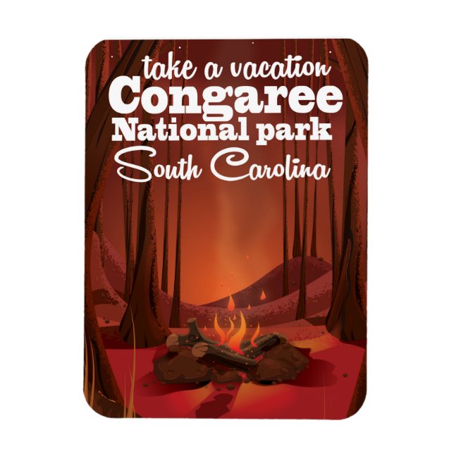 Congaree National Park-reseaffisch Magnet (Vertikal)