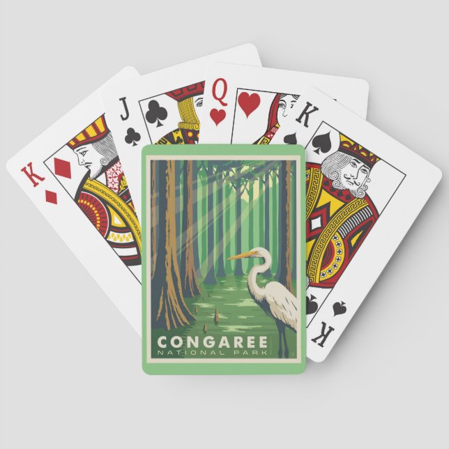 Congaree National Park SC Playing Cards Casinokort (Baksidan)
